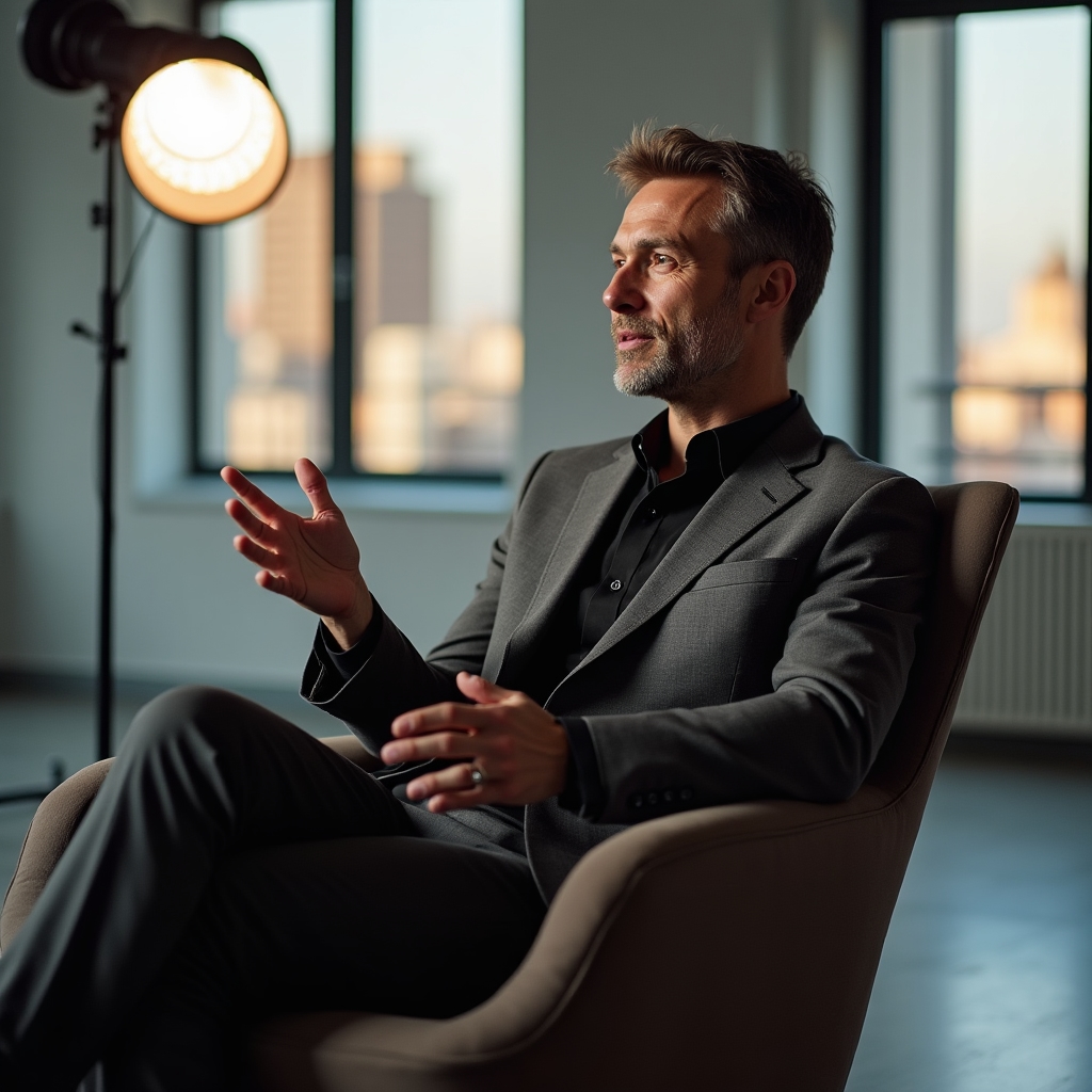 Specialist în raportare financiară vorbind în cadrul unui interviu video